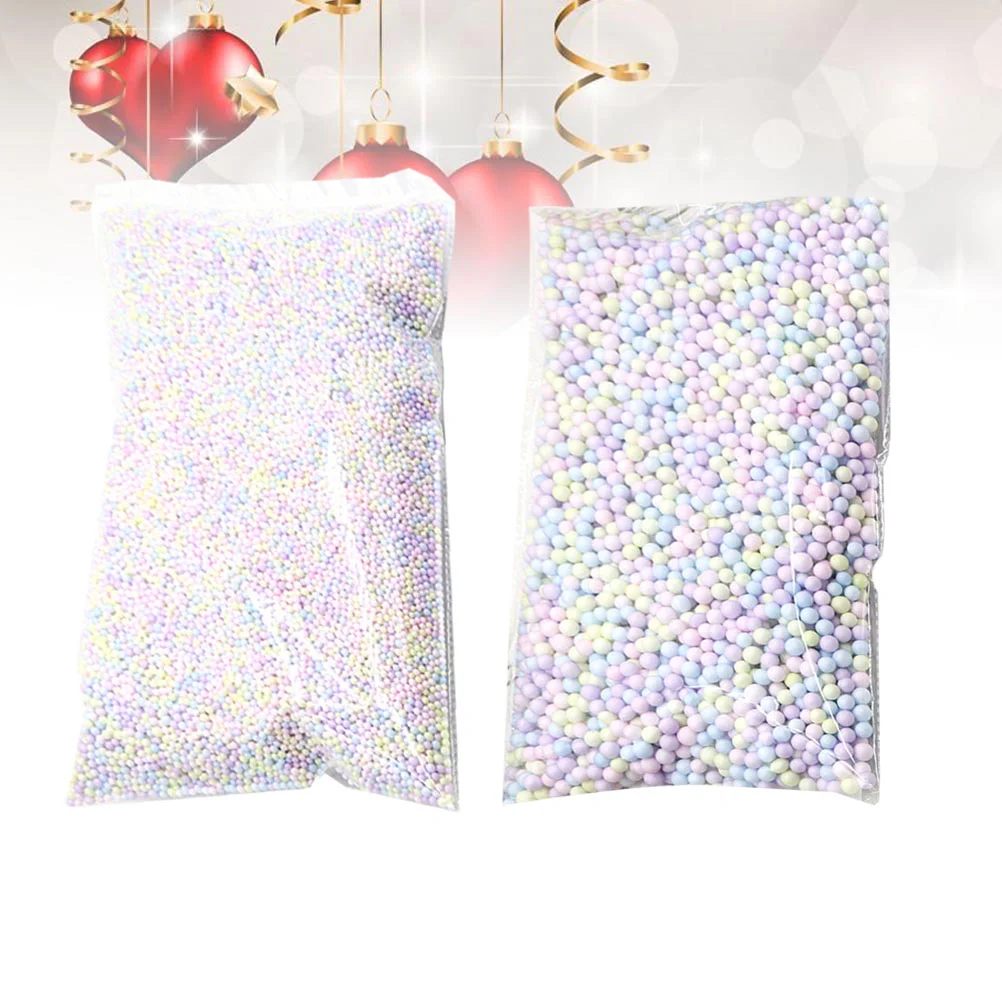 

1 Set/2 Packs Beads Portable Macaron Color Safe Crunchy Beads for Party Decoration