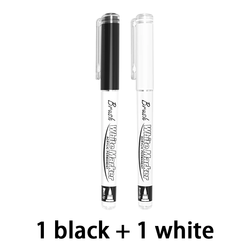 

Перманентные маркеры черный/белый акрил