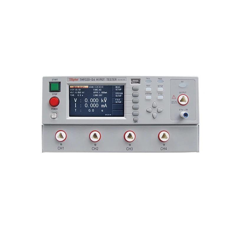 

Tonghui TH9320-S4 AC/DC Safety Tester Insulation Resistance Test Instrument TH9320-S8 TH9320-S4A TH9320-S8A