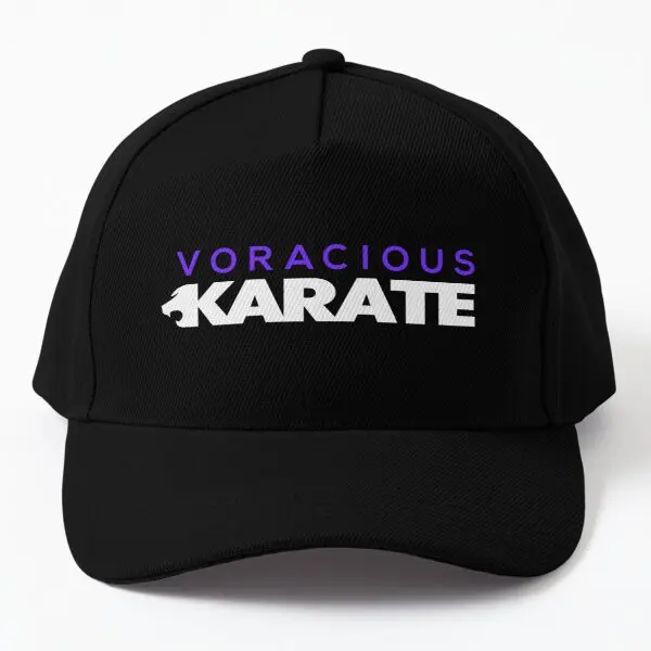 

Voracious Karate Logo Baseball Cap Hat Women Mens Outdoor Solid Color Bonnet Czapka Summer Fish Sun Casquette Casual Boys