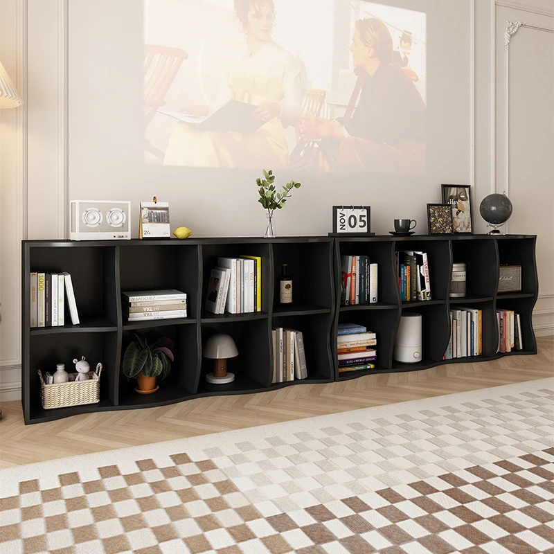 

Storage rack, cream wind magazine cabinet, TV cabinet, display cabinet, free combination solid wood grid cabinet