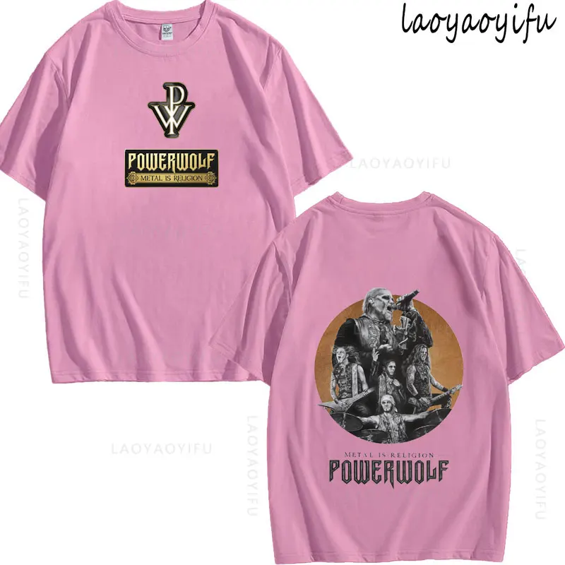 Crest Wolves Black от Powerwolf модная футболка из 100% хлопка мужская двусторонняя молодежная