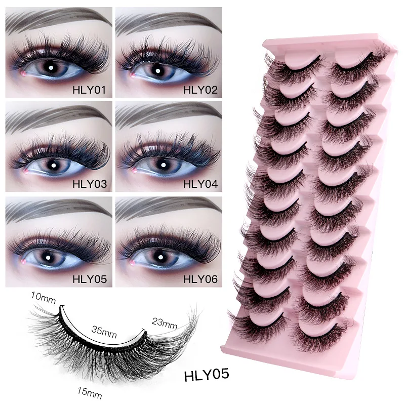 

High Imitation Mink Fur False Eyelashes Multi-layer Bushy Crossed Eyelashes 8D FLUFFY EYELASH Make-up for Women Makeup Tools