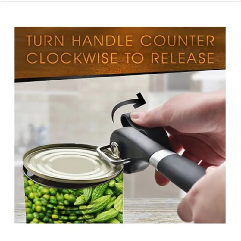 

High Quality Professional Heavy Duty Safety Tin Can Opener New Fashion Kitchen Craft Easy Grip New Arrive Restaurant Accessories