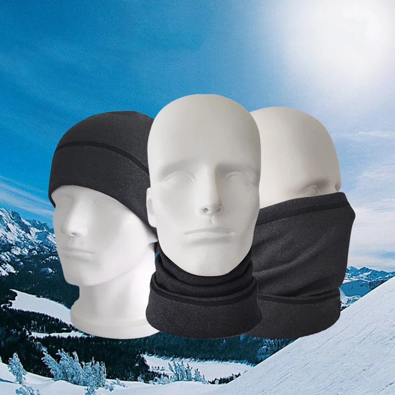 

New Knitted Winter Ring Scarf Solid Women Neck Cover Soft Thick Fur Unisex Outdoor Snood Scarves Adjustable Warmer Face Wraps