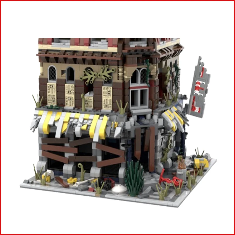 Фото Пятно MOC- 133707   2177 шт., городская уличная сцена, сборка мелких частиц, строительные блоки, образовательная игрушка, модель, подарочный набор, о имя №1