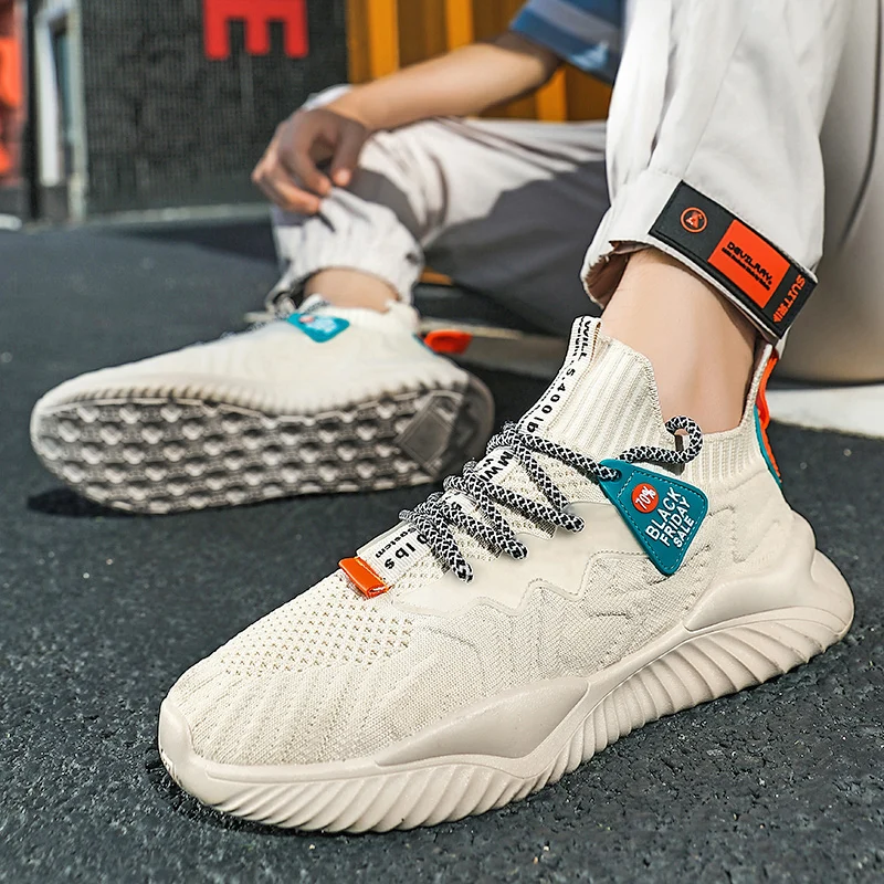 Men Casual Sports Shoes Flying Weave Breathable Summer Male Sneaker Designer Replica Fashion Running Shoes for Men Free Shipping