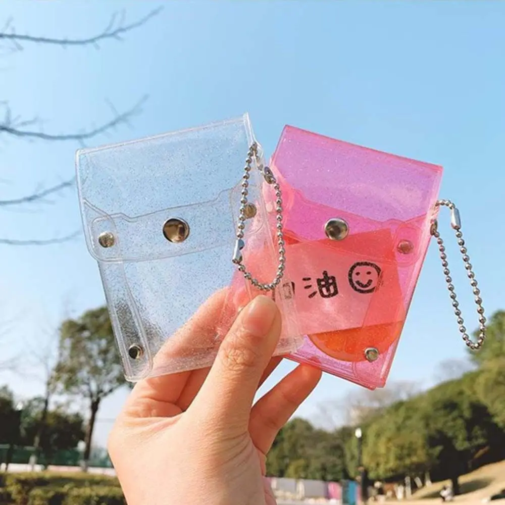 

Fashion Sequin Transparent PVC Pink Lipstick bag Coin purse Mini Comestic bag Key wallet