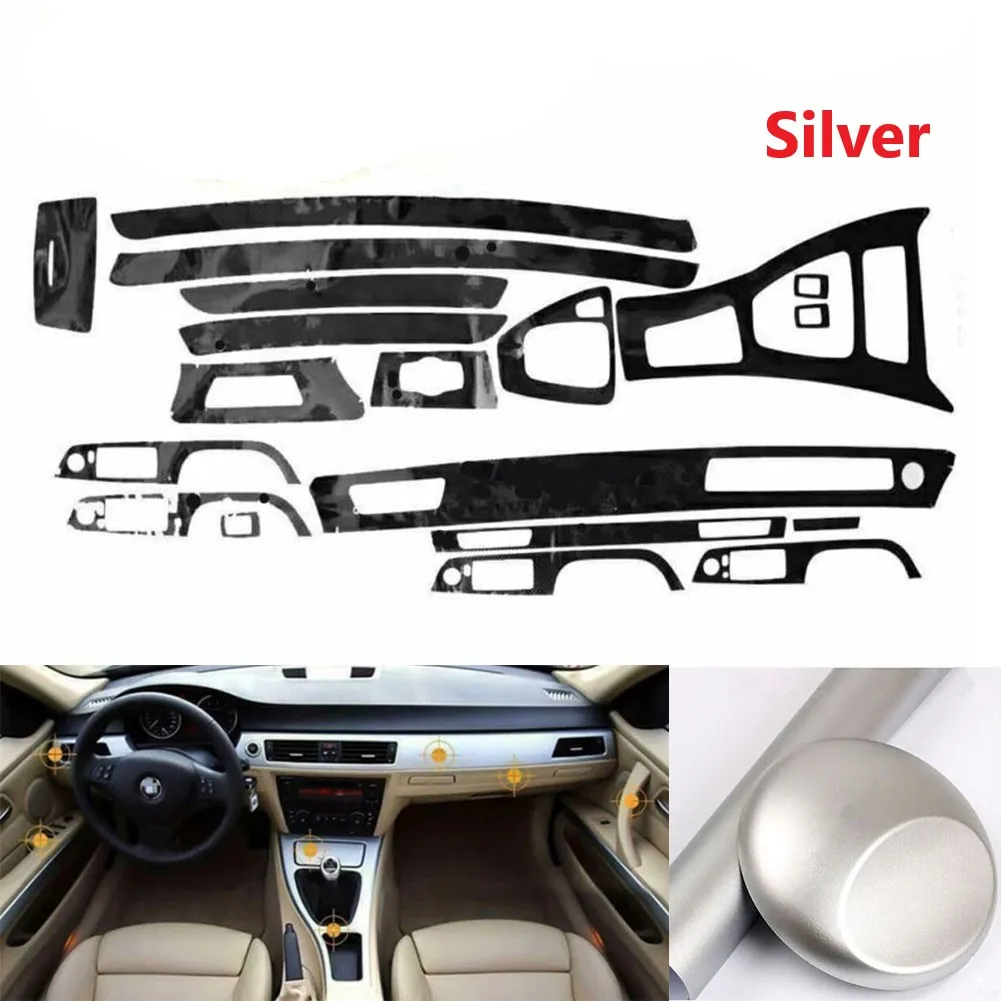 

Durable Truck Stickers Interior For BMW 3 Series For Left Driving Interior Accessories Prevent Scratches Silver