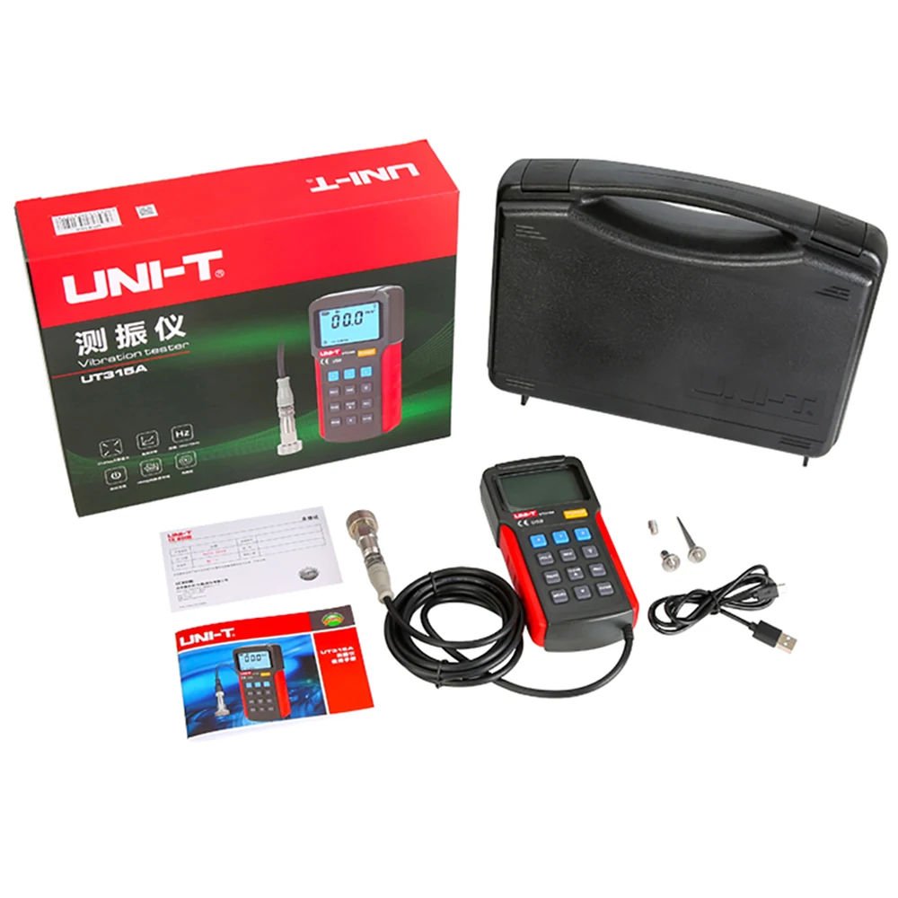 Цифровой Ручной промышленный измеритель вибрации UT315A зонд Вибрационный