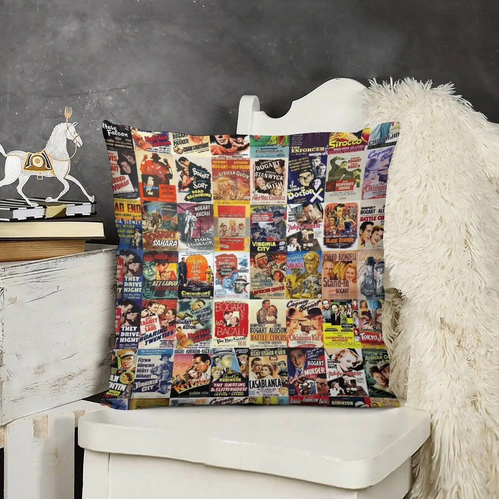 Хумфри Богарт кино плакаты диванная подушка новогодние подушки Эстетическая