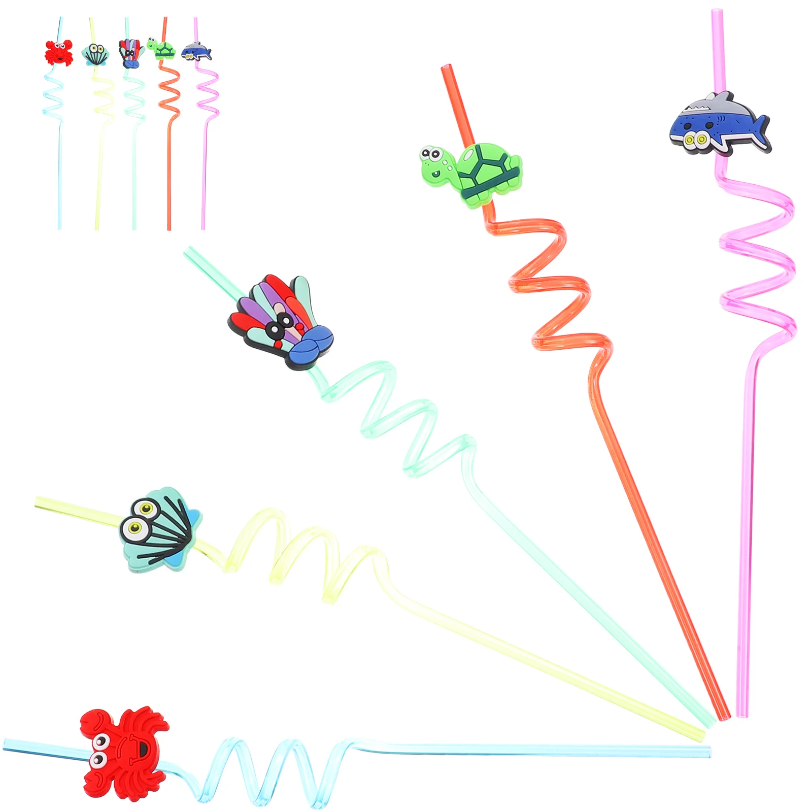 

Birthday Straw Curly Straws Sports Party Supplies Bent Festival Drinking Supply Milk