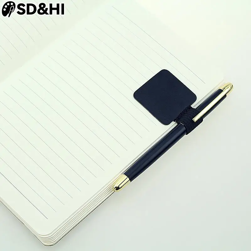 

1pc Self-adhesive PU Pen Clip Pencil Holder Elastic Loop for Notebook Journals Calendars Clipboards Pen Holder Elastic Pen Loop