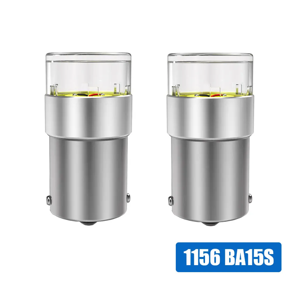 

2 шт. 12 В светодиод 1156 BA15S BAU15S PY21W Светодиодная лампа R5W LED COB Автомобильные сигнальные огни 6000 К Супер яркая белая фара Парковочный свет