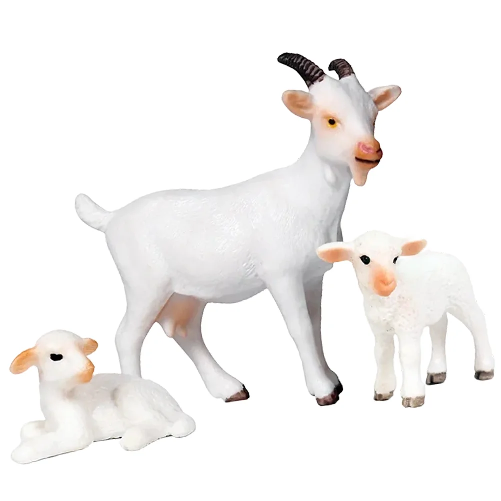 3 шт. имитация овцы игрушки фигурки животных статуи декоры пластиковые модели для