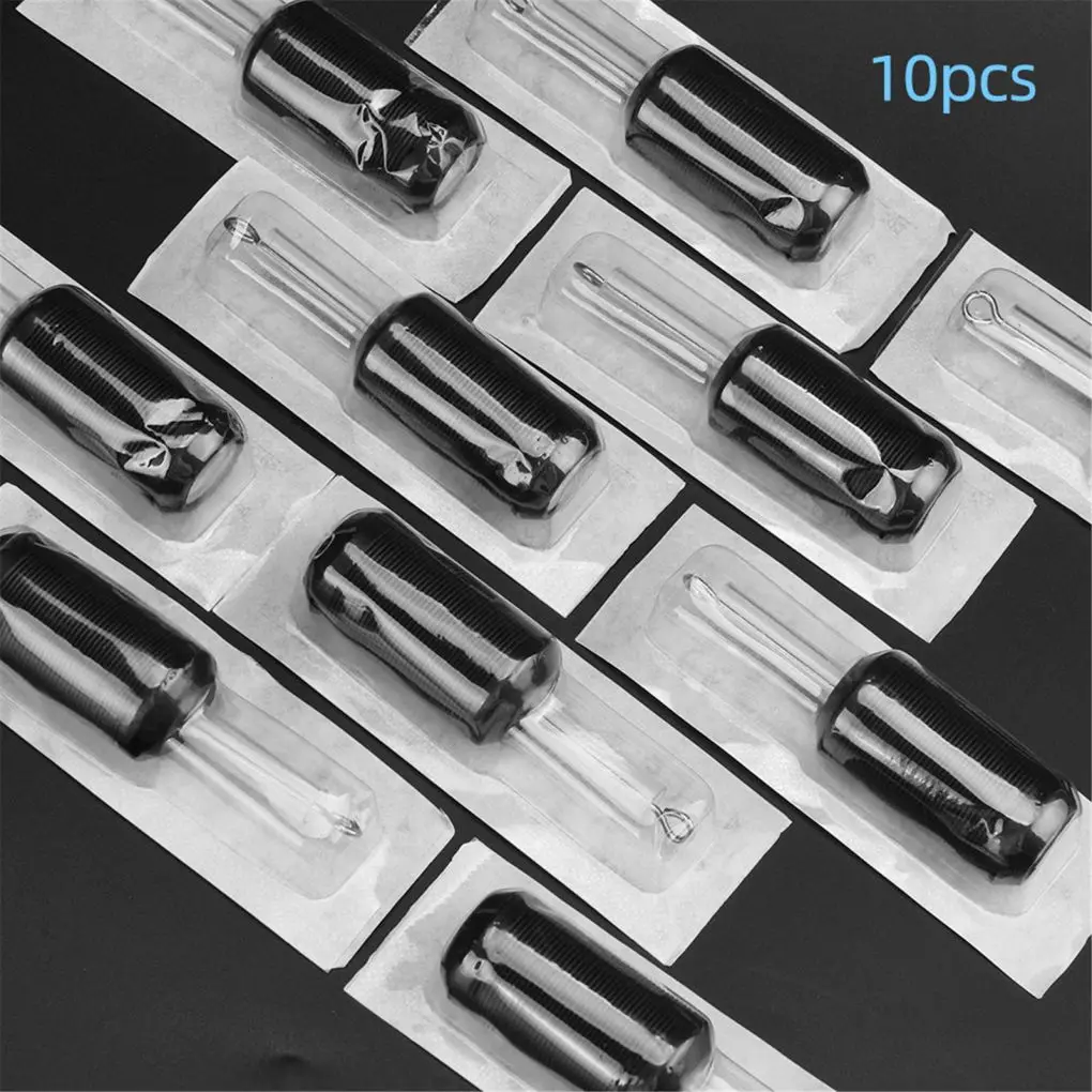 

Pack of 10 25MM Pigment Silicone Handle Grips Tube Permanent Makeup Portable Body Art Supplies for Professional Beginner Artists