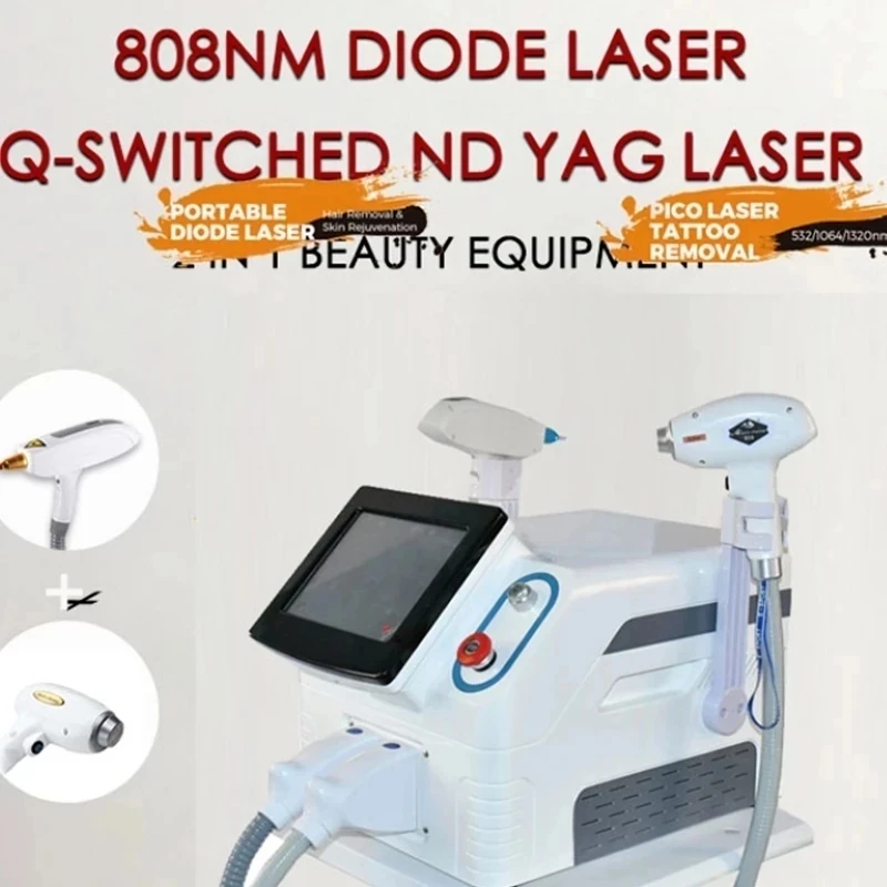 

2023 diodo лазер 755 нм 808 1064 лазерная машина для удаления волос picosecond 2 в 1 безболезненная машина для удаления волос для татуировок