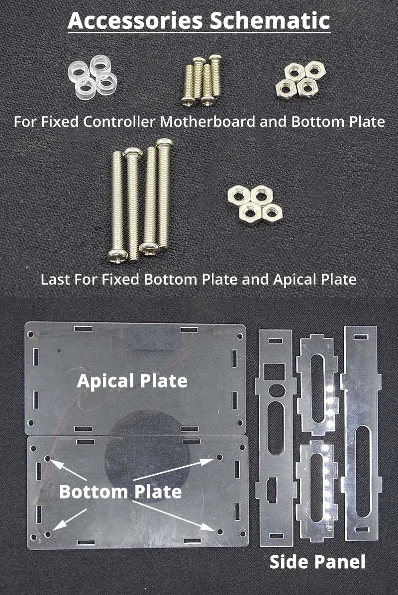 Прозрачный акриловый защитный чехол для платы контроллера M.NT68676 TV 2AV EDP
