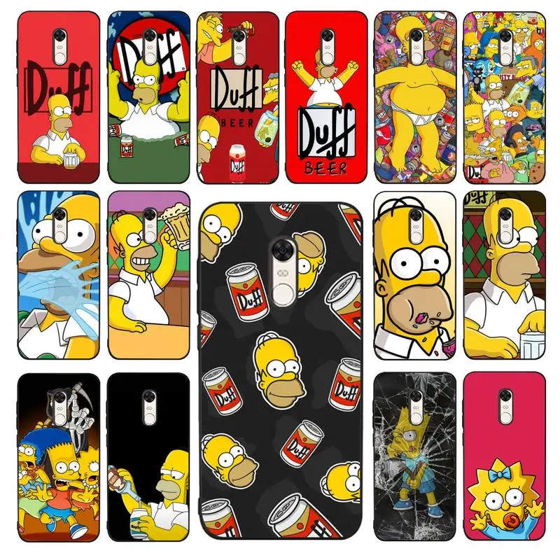 

Disney The Simpsons Phone Case for Redmi 5 6 7 8 9 A 5plus K20 4X 6 cover