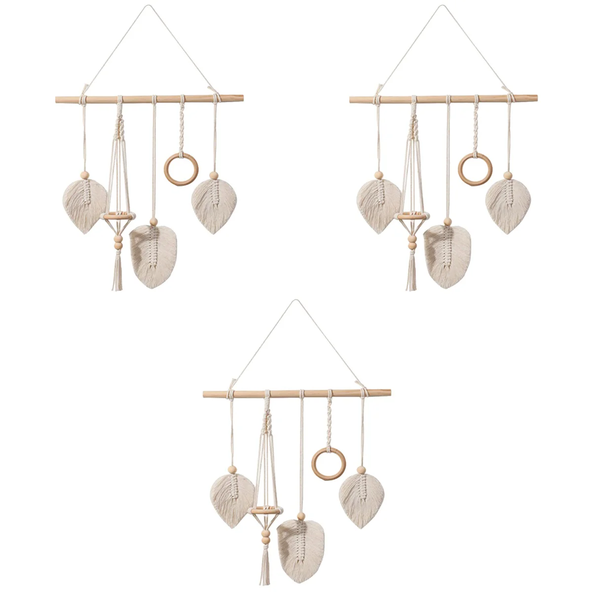 

3x Hair Hanging Rack Headband Storage Organizer Hanger Bohemian Hair Organizer Hair Clip Organizer