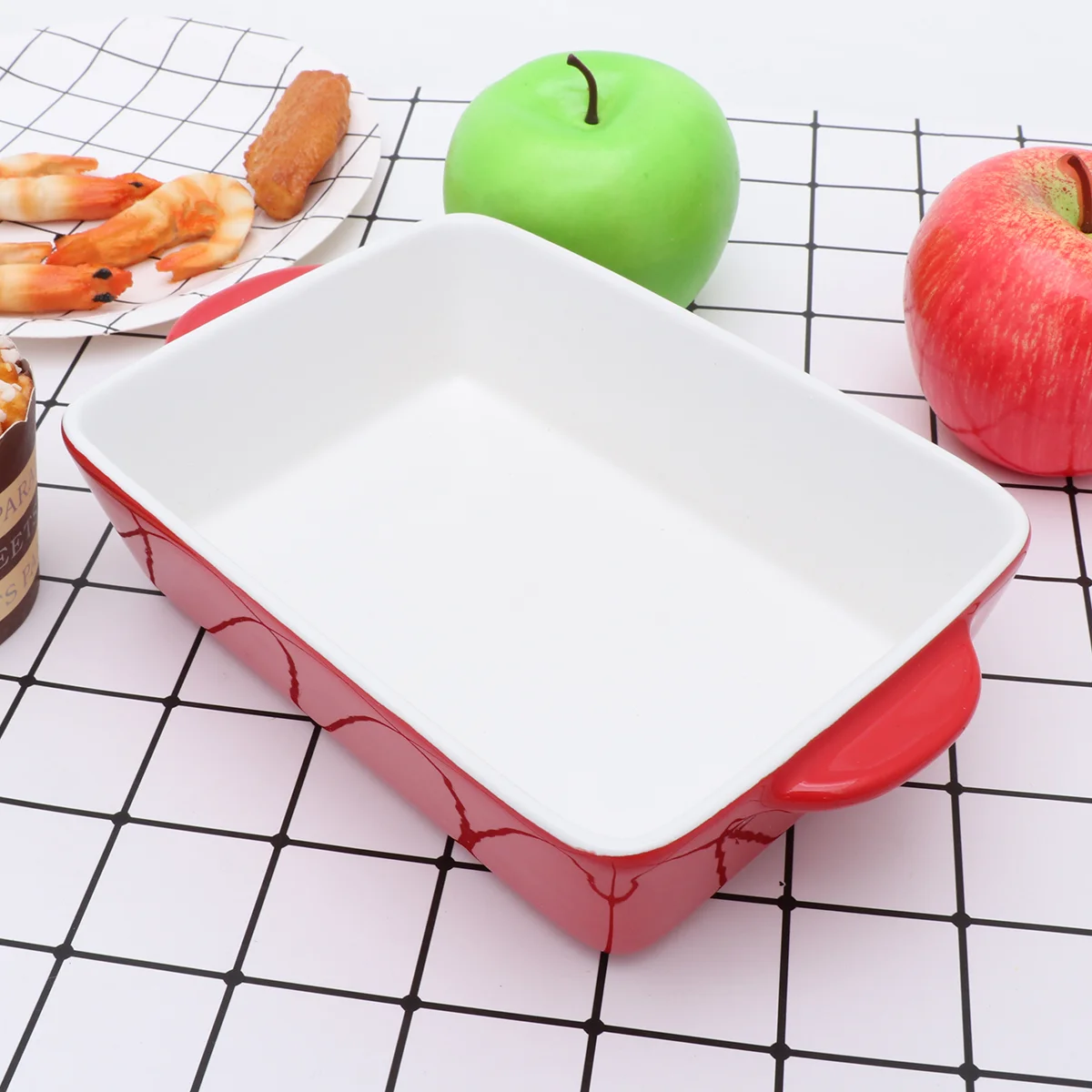

Ceramic Baking Tray Cookie Trays Lids Ceramic Cake Pan Bread Loaf Pan Lid Dessert Ceramic Cookie Sheet Rectangular Lasagna Pan