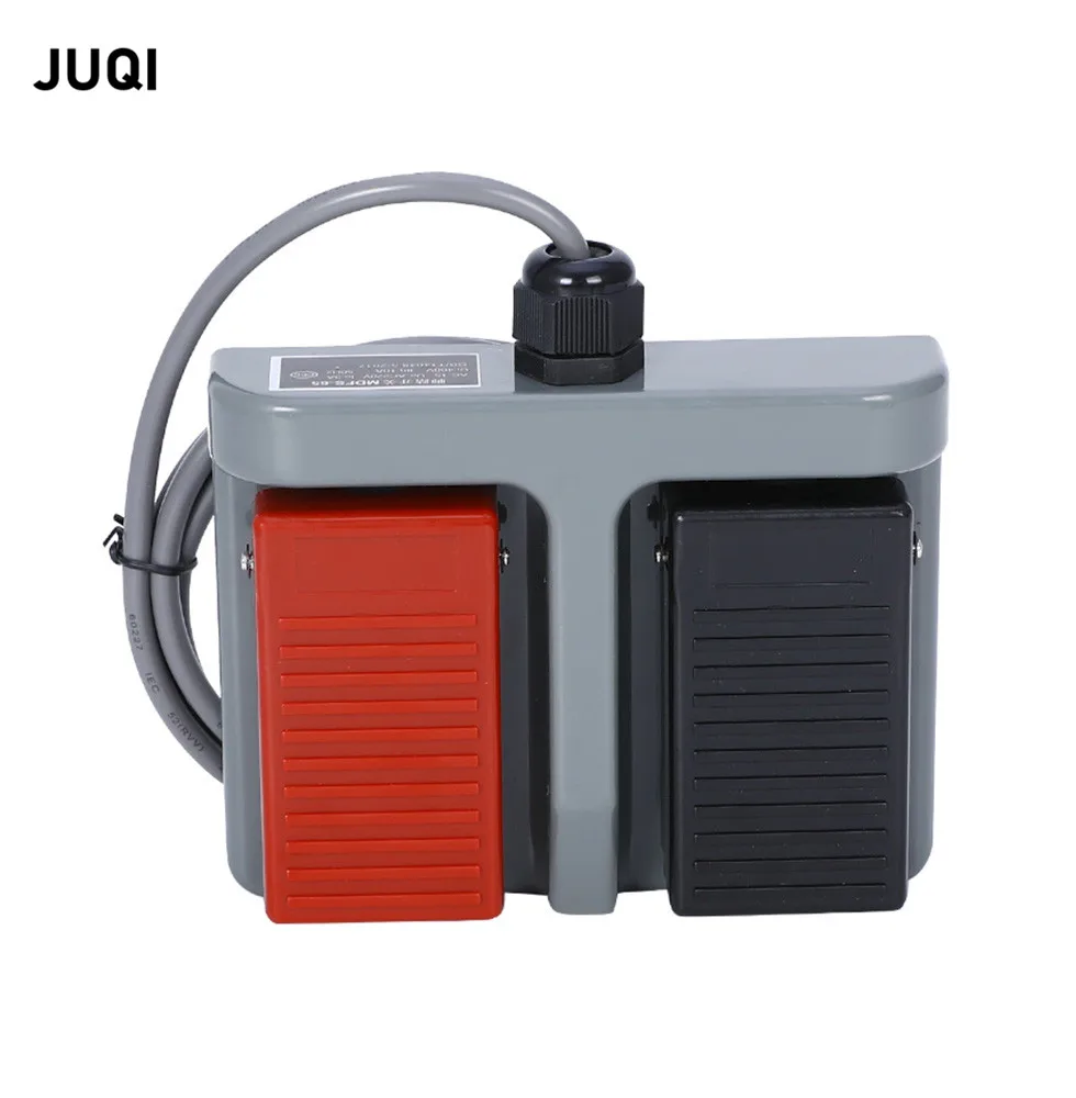 

1PCS Momentary plastic double pedal switch MDFS-65 foot pedal control switch with wire 3A/220VAC