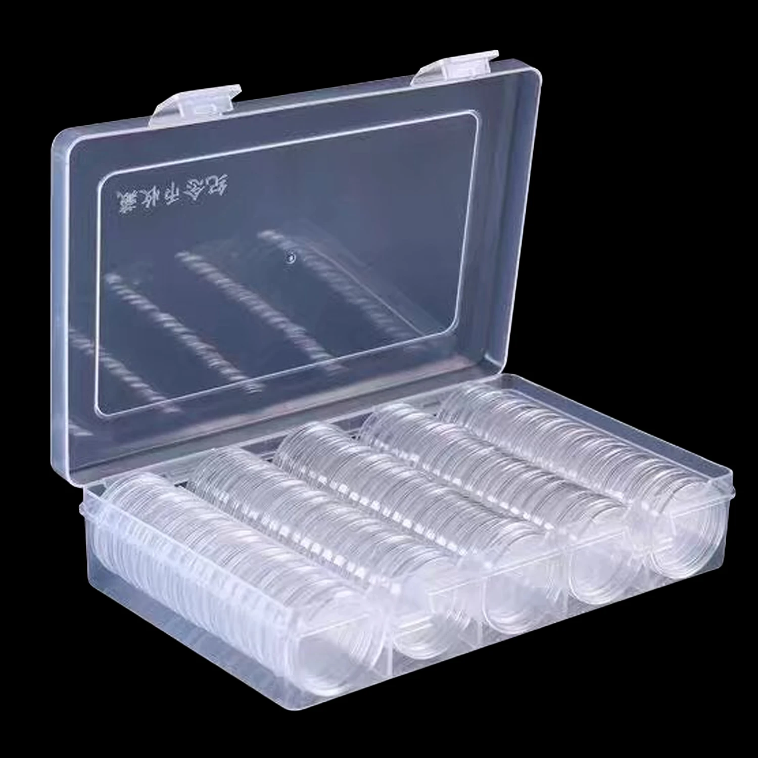 

100PCS 27mm Clear Plastic Round Coin Capsules Container Box for Coins Medals Stamp Collection Supplies
