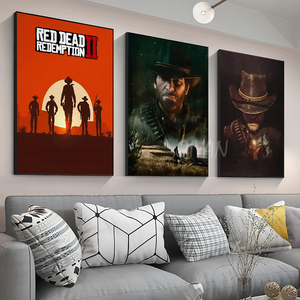 Red Dead Redemption 2 популярный игровой плакат наклейки художественные настенные фрески