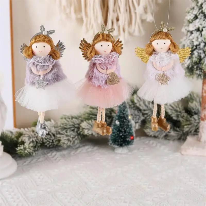 

Plush Doll High Quality Material Pendant Unique Design Festive Atmosphere Christmas Angel Doll Decoration Decorations Christmas