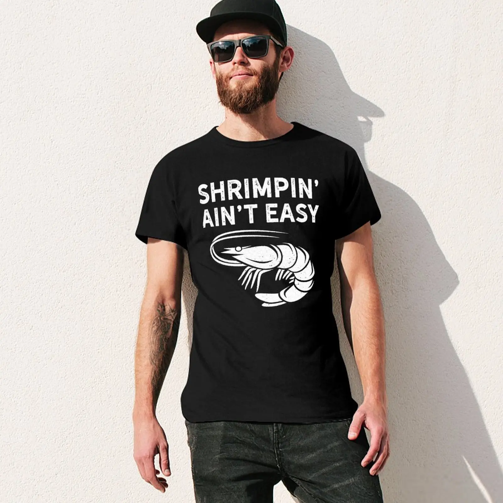 Фото BJJ Shrimpin Aint Easy Light для джиу-джитсу, рабочая одежда, простая футболка. №3