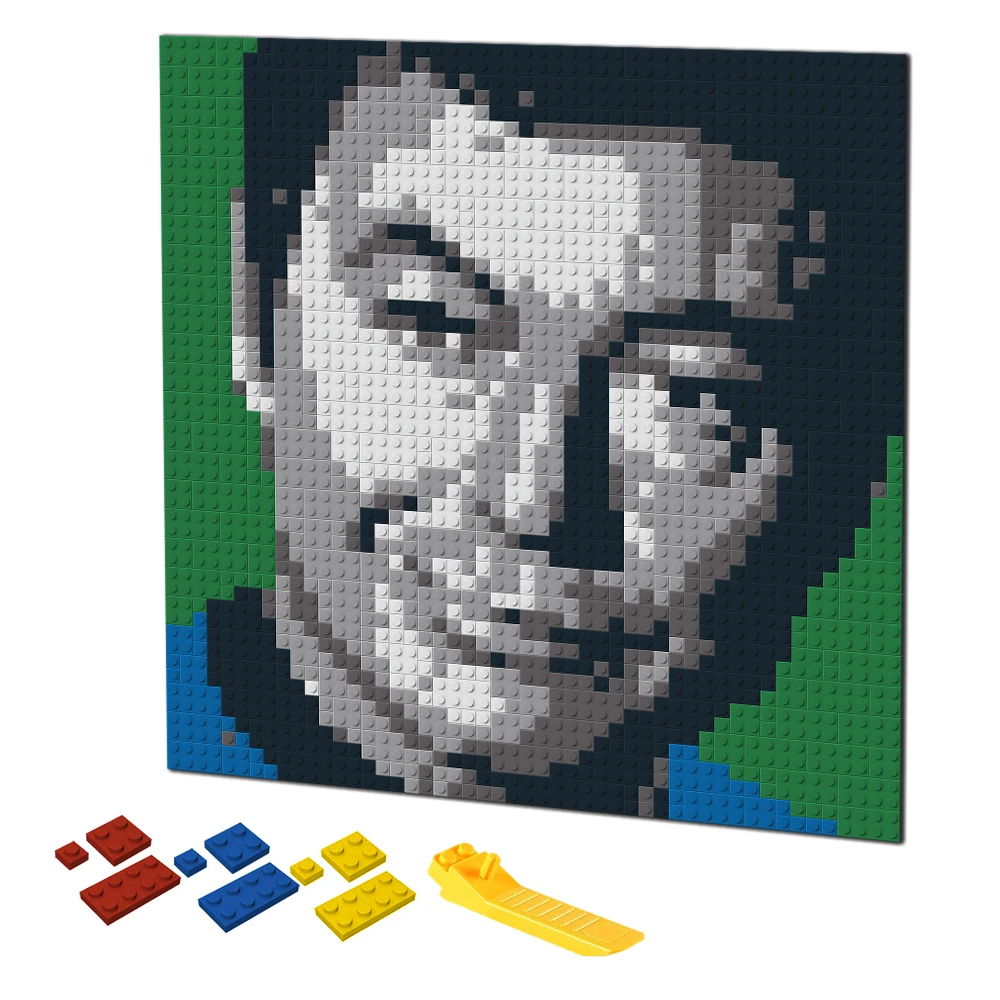 

MOC Movies Super Star Actor's Mosaic Pixel Art DIY Portrait Painting Famous Person Building Blocks For Kids Creative Gift Trek