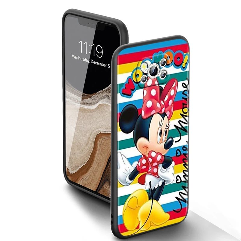 Чехол для телефона с Минни и Микки Маусом Xiaomi Poco X6 X5 X4 X3 F4 F3 NFC M6 M5 M4 GT S Pro 4G 5G C65
