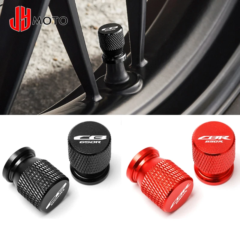 

Motorcycle Tire Valve Air Port Stem Cover Cap Plug CNC Aluminum Accessories For Honda CB650R CBR650R CBR 650R CB 650R Universal