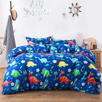 printed kids duvet cover boys cute soft christmas dinosaur bedding set with 2 pillowcases no comforter duvet cover set