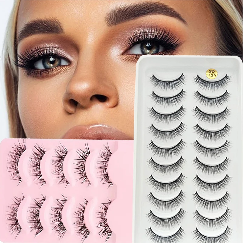 Две коробки (10 пар + 5 пар) натуральных и простых манго глаз аниме накладные