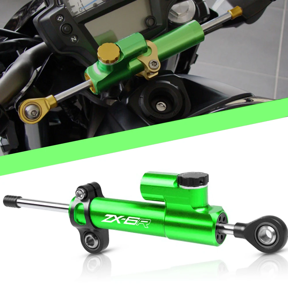 

Для KAWASAKI ZX6R ZX-6R ZX636 2007-2021 аксессуары для мотоциклов демпфер рулевого управления ZX6R стабилизатор демпфер кронштейн, ZX6R