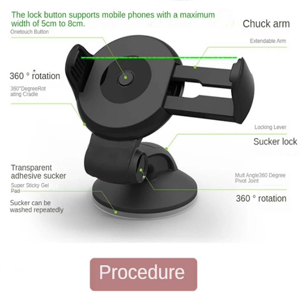 universal mobile car phone holder for phone in car holder windshield cell stand support smartphone voiture suporte porta celular free global shipping