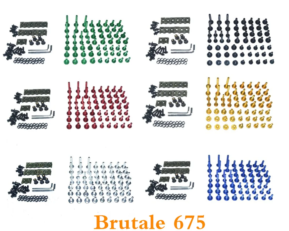 

Motorcycle Complete Fairing Bolts Kit Bodywork Screws For Fit MV Agusta Brutale 675 2014-2016