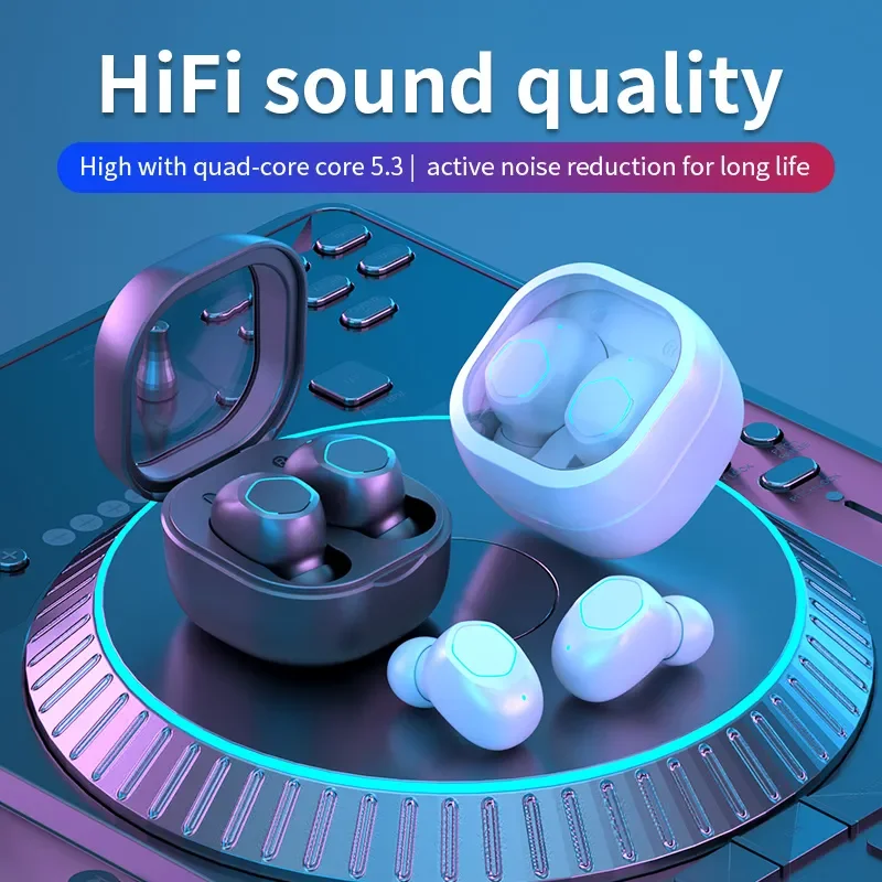 

M21 TWS Bluetooth 5.2 Earphones Wireless Earpoddings In-Ear Stereo Hands-Free HD Call HIFI Headset Earbuds with Microphone 2023