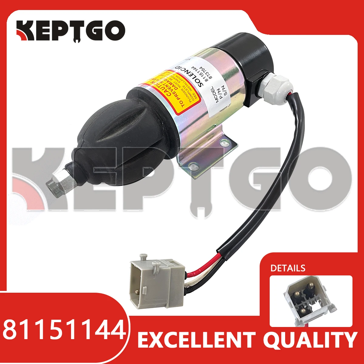 28В 81151144 Соленоид остановки отключения топлива для двигателя Perkins Volvo Penta 872805 1318039