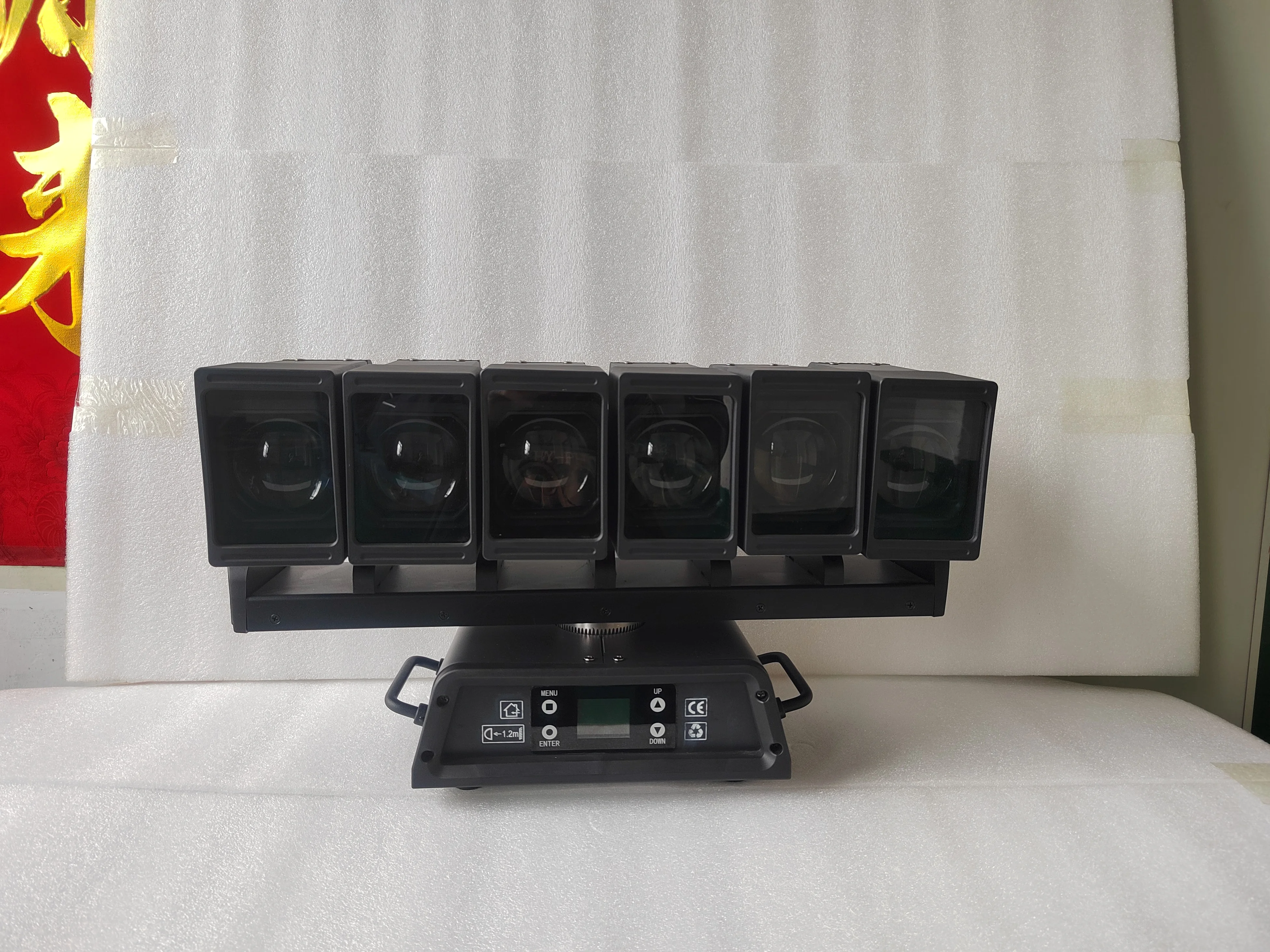 Фото Светодиодная световая панель 6x60W RGB с движущейся головкой, DMX512, IP33, для сцены, вечеринок, свадеб, концертов, живых выступлений, DJ, KTV №2