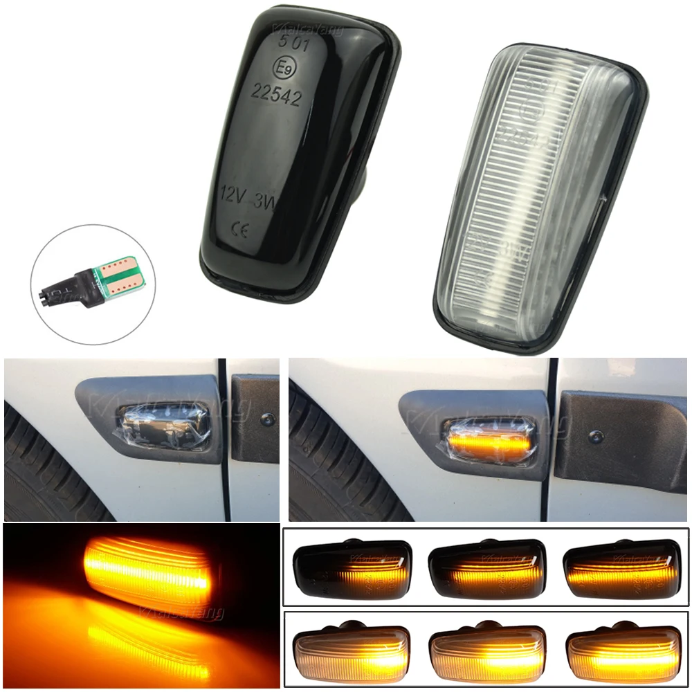 

Car Accessories Dynamic Blinker LED Turn Signal Side Marker Light For Citroen Berlingo Dispatch Jumpy Saxo Xantia Xsara Xm ZX
