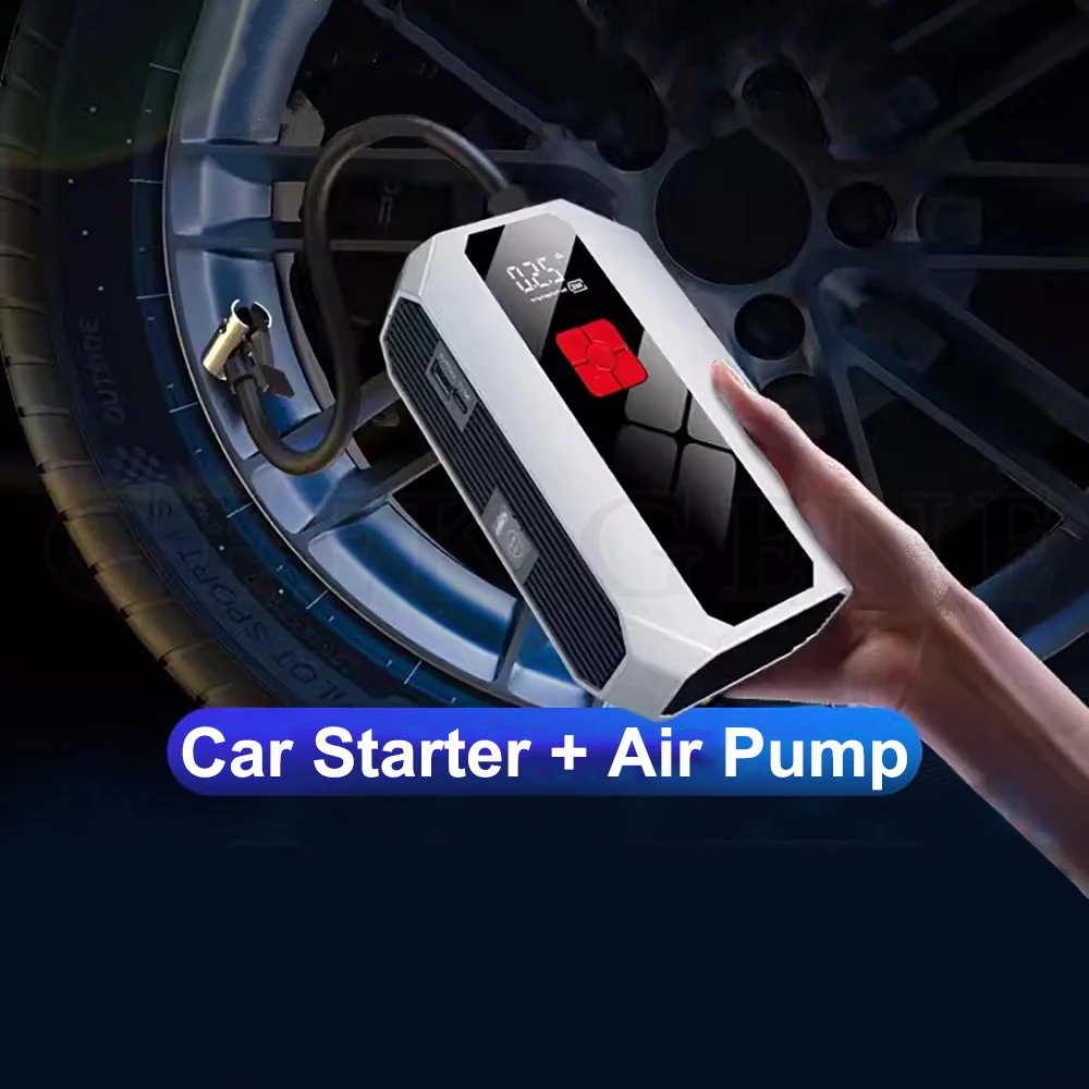 

Emergency 1200A Car Jump Starter 150PSI Air Compressor 26800mAh Power Bank Air Pump Tire Inflator Car Ignition Starter Booster