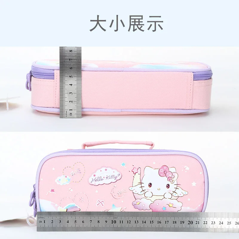 Hello Kitty Children's Pencil Case Large Capacity Portable Stationery Box Girl Cute Cartoon Pencil Case Korean Style Girl