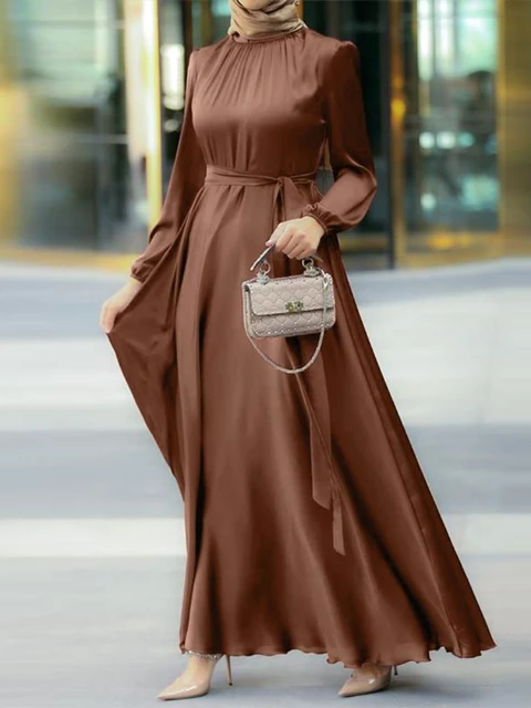 Autumn Women Abaya Muslim Dress India Abayas Ramadan Solid Dubai Turkey Islam Morocco Kaftan Robe Longue Vestidos Largos 2022 1
