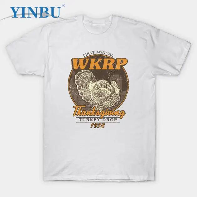 

WKRP Turkey Drop (Light Print) - Wkrp Turkey Drop printed t shirts fashion new in t-shirt YINBU Brand Graphic Tee