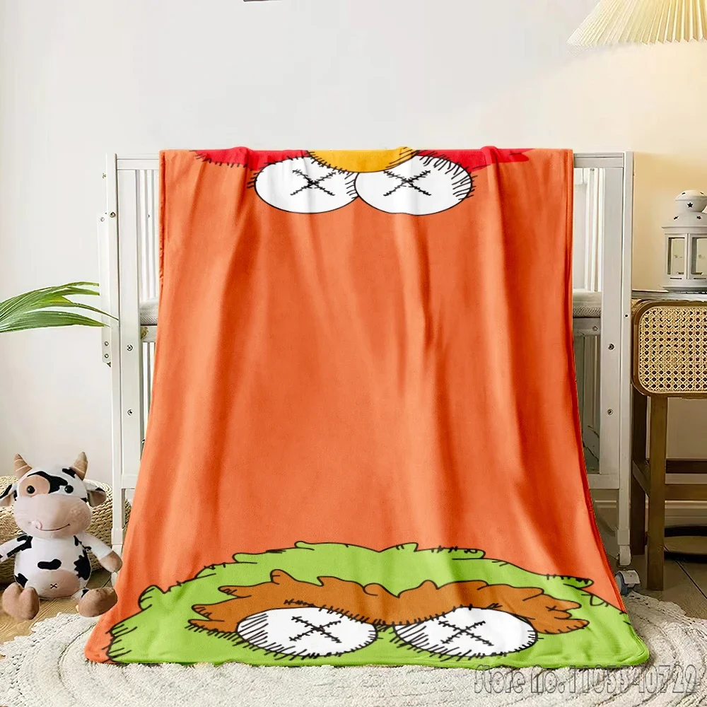 Домашнее милое детское одеяло с 3D принтом Улица Сезам для кровати дивана декор