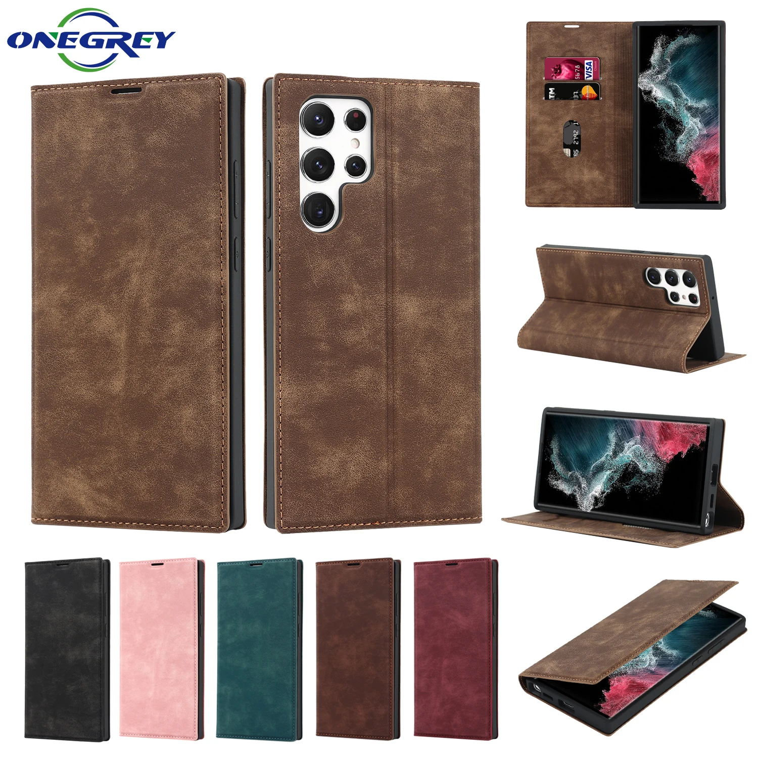 

Wallet Card Slots Shockproof Case For Samsung Galaxy S22 Plus Ultra S22plus S22ultra Stand Holder Flip Leather Phone Bags Cover
