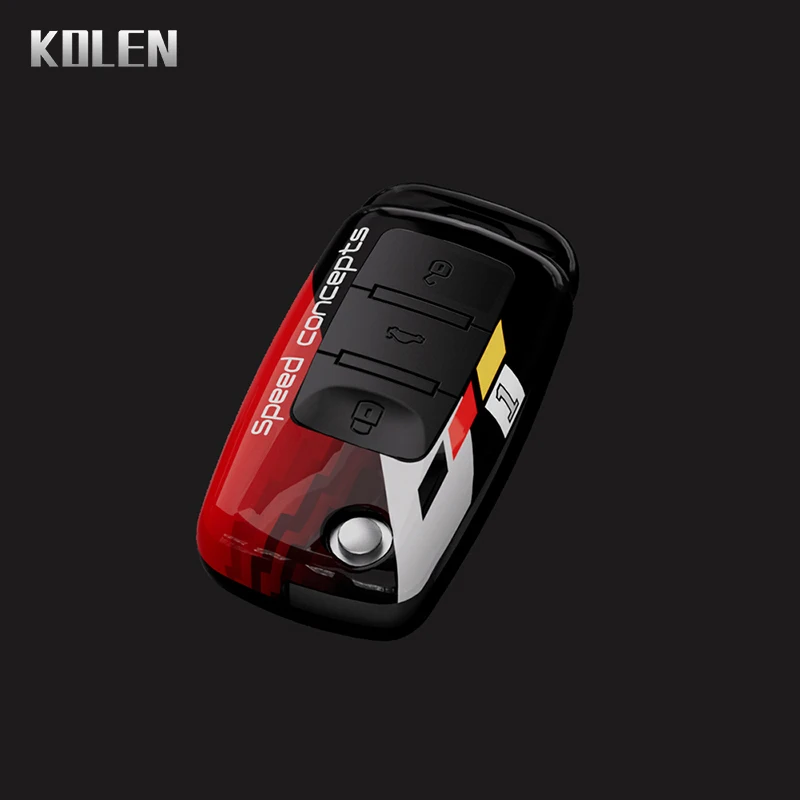 Складной чехол для ключей из АБС-пластика для Volkswagen VW Polo Golf Passat Beetle Caddy Tiguan Skoda Octavia Kodiaq Seat Leon Altea