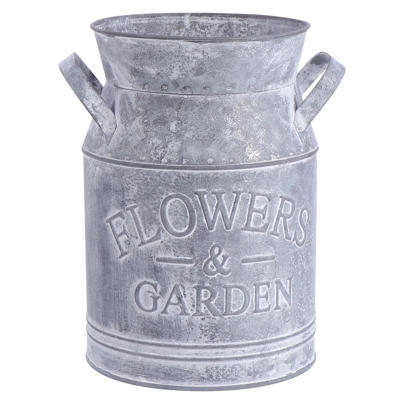 

Vase Flower Metal Bucket Iron Galvanized Planter Pitcher Pot Rustic French Farmhouse Holder Jug Tin Pots Wedding Room Chic